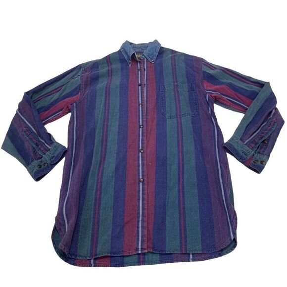 Vintage Striped Button Down AEO Top - Picture 1 of 8
